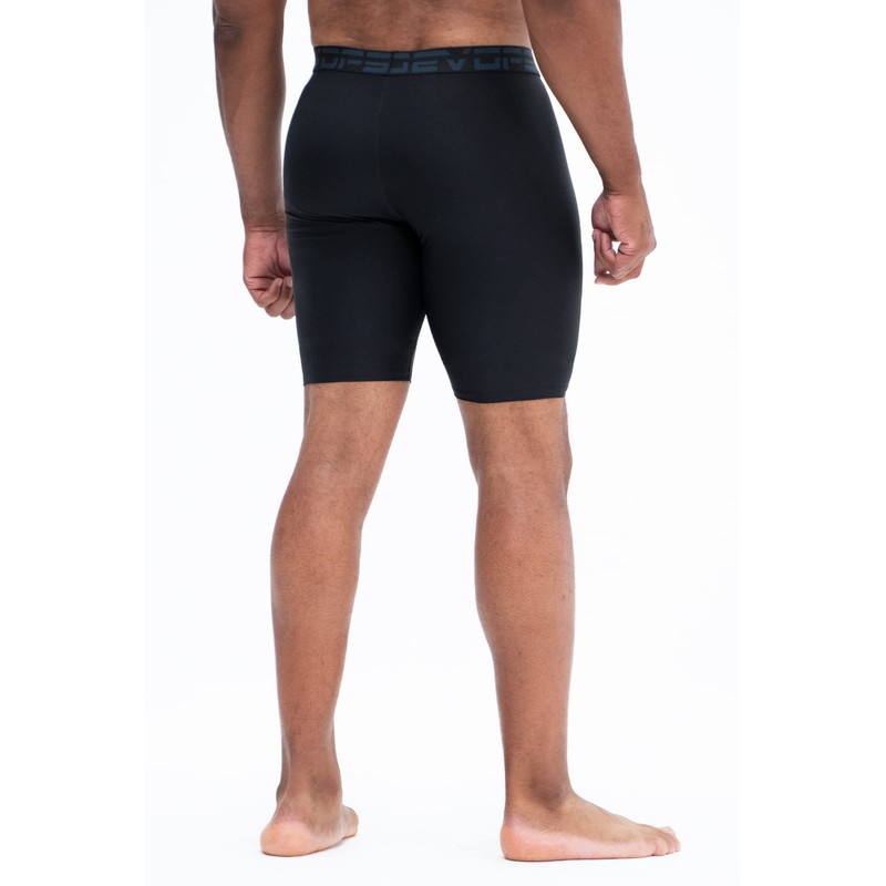 DEVOPS Men's Compression Shorts (X-Large, Black/Charcoal/Navy/Blue/Red)