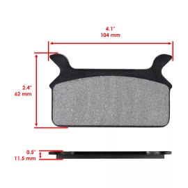 Caltric Brake Pads for Harley Davidson Flhr 1450 Road King 1999 Rear Pads / 43957-86F