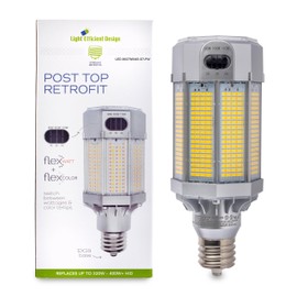 Light Efficient Design LED-8027M345-G7-FW LED Post Light Top - Wattage Selectable 80W, 100W, 110W, 120-277V, Color Selectable 3000K, 4000K, 5000K, Dimmable, EX39 Mogul, 80 CRI, 400W Replacement