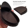 Men's Pigskin Leather Coin Purse Compact Horseshoe Mini Palm Size