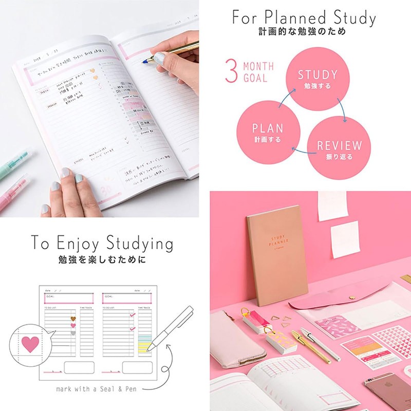 Iroha Publishing GSS-02 Study Planner, Binding Notebook, Daily [GOLD]
