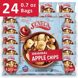 Seneca Original Apple Chips | Made from Fresh 100% Red Delicious Apples | Yakima Valley Orchards | Seasonally Picked | Crisped Apple Perfection | Foil-Lined Freshness Bag | 0.7 ounce (Pack of 24)
