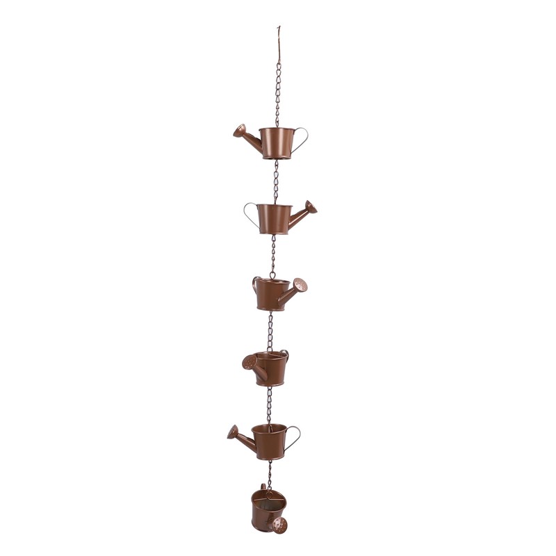 Rain Chain Watering Can Bucket Shaped Decorative 6 Cups Rainwater