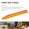 Tuperoymse 6Pcs Snow and Sand Tent Stakes Pegs Aluminum Alloy