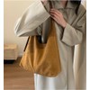 2 Pcs Slouchy Hobo Bags Women Suede Crescent Satchels Shoulder