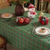 SASTYBALE Christmas Tablecloth Rectangle, Vinyl Tablecloths with Buffalo Plaid Plastic