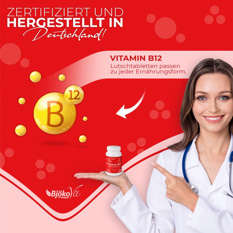 BjökoVit Vitamin B12 Lozenges - Methylcobalamin - 500 mcg -