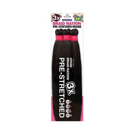Mayde Beauty Pre-Stretched Braiding Hair Africana 3X BRAID NATION 24" (5-Pack, 27)