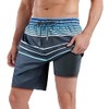 QRANSS Swim Trunks Men with Compression Lined 7'' Swimming Shorts