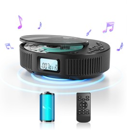 Desobry CD Player Portable Kids Small with Bluetooth Discman Children's Speaker Radio Boombox CD Player for Car/Home with Remote Control, FM Radio, Supports AUX/USB (2211W-04)