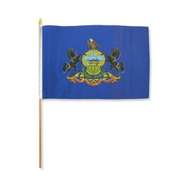 12"X18" State Of Pennsylvania Stick Flag Wood Outdoor Flag Yard Banner For Outside Garden Flag Large Flag