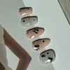 Circular Glitter Sequin Flower Handmade Nail Tips - Square-Short /