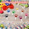 Weecent 48 Pcs Dog Paw Print Cupcake Toppers