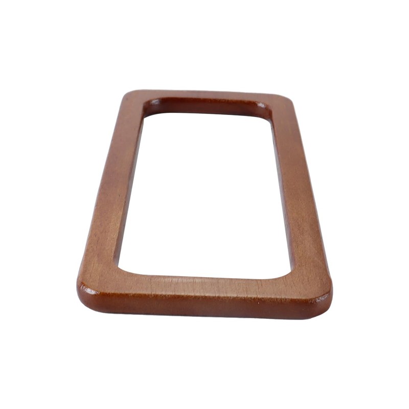 Ausi 2Pcs 20cm Rectangle Wooden Bags Handle DIY Sewing Brackets