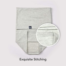 Basic Sense Multifunctional Headwear Cotton Rich Sports Snood Neck Warmer Gaiter, Medium Light Grey Marl