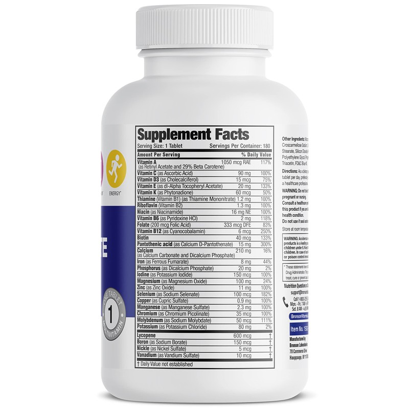 Bronson ONE Daily Men’s Complete Multivitamin Multimineral Once-Daily Multi for