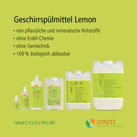 Sonett Sonett Geschirrspülmittel Lemon, 1 Liter