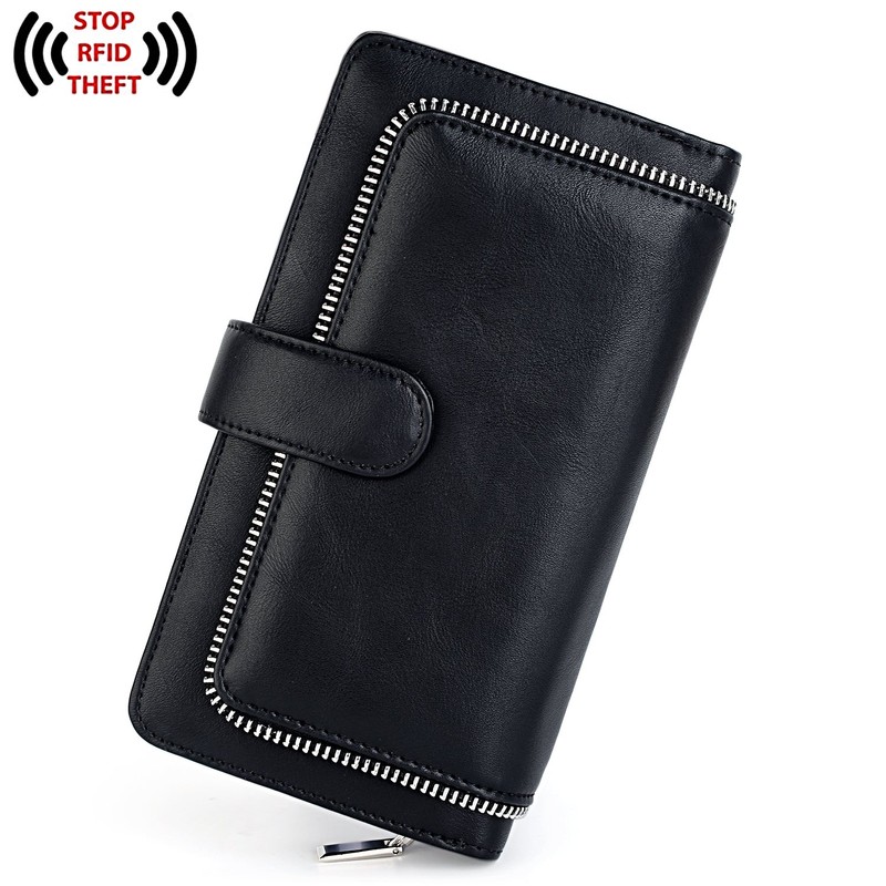 UTO Purses for Women RFID Blocking Ladies Wallet 15 Card