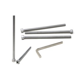 iexcell 5 Pcs M8 x 150mm Thread Pitch 1.25 mm Stainless Steel 304 Hex Socket Head Cap Screws Bolts Kit
