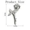 Silver Rose Metal Hair Claw Clips Vintage Leaf