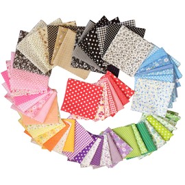 56PCS 10 x 10 Inches Printed Fabrics Cotton Craft DIY Handmade Material Set Bundle Patchwork Squares for Home Crafts Sewing Scrapbooking Quilting