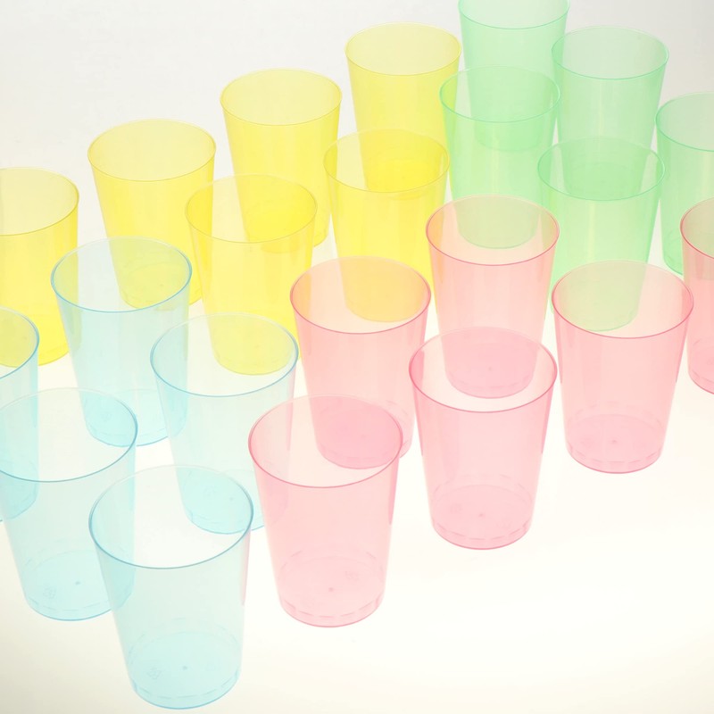 com-four® 24 x Reusable Drinking Cups for Party, Camping and
