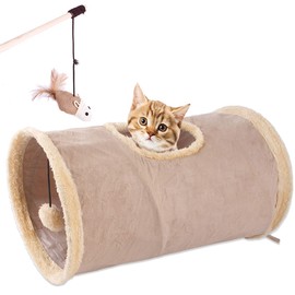 Fumemo Cat Tunnel, Cat Toy, Cat Toy, Tunnel, Hole, Cat, Play, Popular, Pet Toy, Eliminates Lack of Exercise, Foldable, Stylish, Mouse Stick Set
