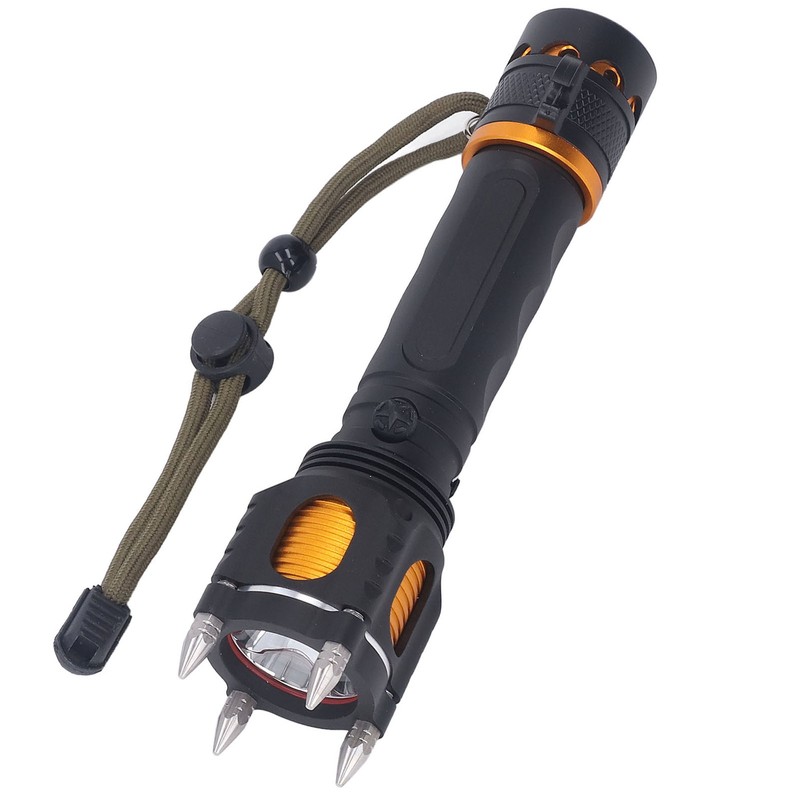 Rechargeable LED Flashlight Self Defense Super Bright Emergency Flashlight for