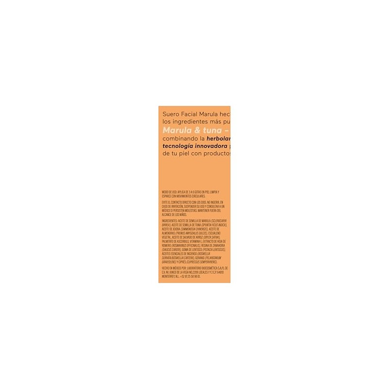 AHAL Suero Facial Marula Africana Piel Grasa Mixta y Madura