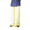 Cotton Dhoti Vesti Mundu 2 mtrs Color crema de una
