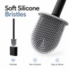 Wall Mounted Silicone Toilet Brush for Bathroom Cleaning – Flat
