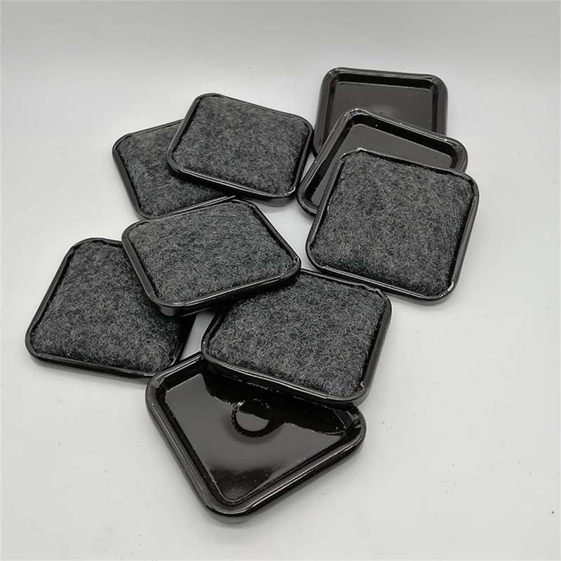 2.5 inch Square Reusable Carpet Bottom Furniture Caster Cups to