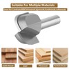 SpeTool 1/4 Inch Shank Bowl & Tray Router Bit, 3/4