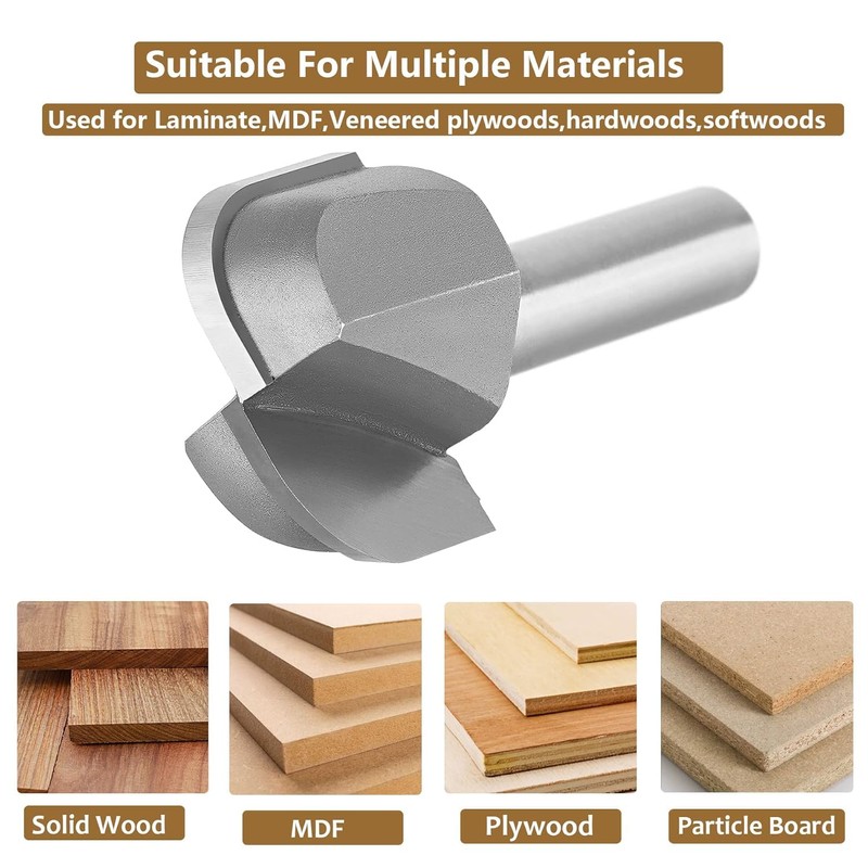 SpeTool 1/4 Inch Shank Bowl & Tray Router Bit, 3/4