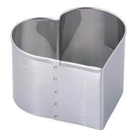 Endoshoji BPT05008 Vegetable Cutter, Silver, No.8 Commercial Use, Putty Cutter, Heart
