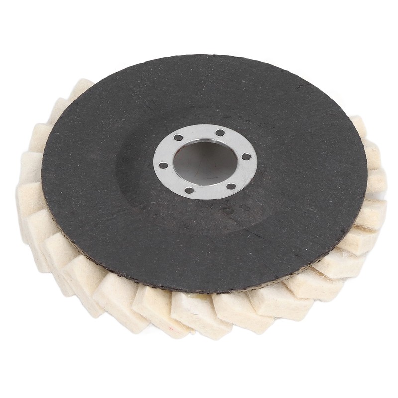2Pcs 5in Grinding Disc Wave Shape Wool Felt Polishing Wheel