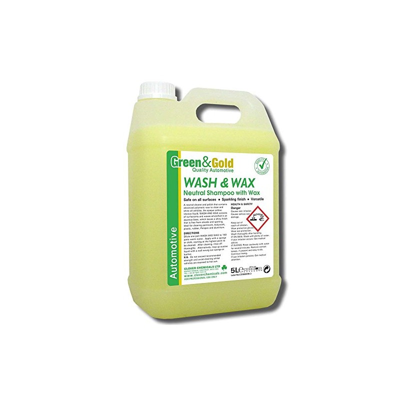 Clover Chemicals 447 Wash & Wax Neutral Shampoo with Wax,