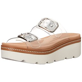 Chinese Laundry Women's Surfs UP Wedge Sandal, Clear, 8