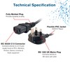 C2G 88511 0.5m 16 AWG UK Power Cord (IEC320C13 to