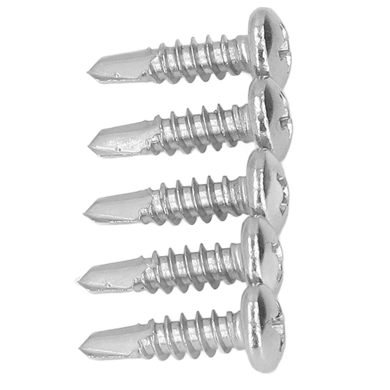 200PCS Round Head Drill Screws 304 Stainless Steel Self Drilling