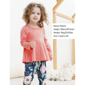 bilison Toddler Baby Girl Clothes Solid Color Ruffle Tops Floral Pants with Headband Outfit Set