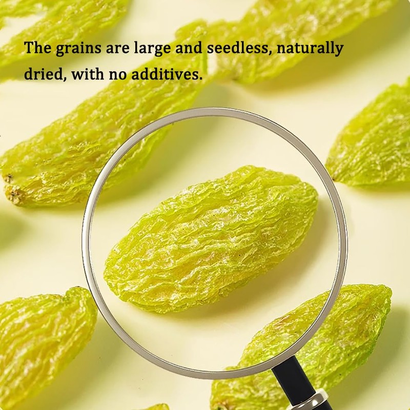 Green Raisins,Premium Seedless Dried,No Added Sugar,Jumbo Seedless Raisins Great Snacks