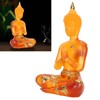 Transparent Sitting Buddha Statue Resin Buddha Figurine Sculpture Home Office