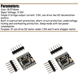 KOOBOOK 2Pcs DRV8833 Motor Drive Module 1.5A Dual H Bridge DC Gear Motor Driver Controller Board