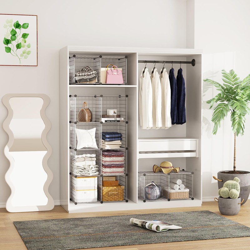 C&AHOME Wire Cube Storage, 12 - Cube Organizer Metal C