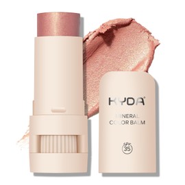 Mineral Color Balm, SPF 35 Multi Color Stick for Lips, Cheeks& Eyes, Blendable Creamy Lightweight Formula, Buildable Shimmer Finish, Multiuse Makeup Stick, Shy