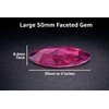 Allstarco 50mm (2") Large Red Ruby Round Flat Back Acrylic