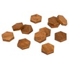 Wooden Refrigerator Magnets, Decorative Magnets, Office Magnets, Hexagonal Fridge Magnets.