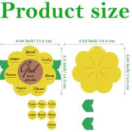 God Says You are Sunflower Craft Kit 24 Set VBS Religious DIY Christian Bible Craft Sunflowers Cardboard with Religious Sticker Bible DIY Gift for Home Decor Classroom Church Activity (Yellow)