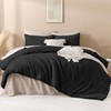 Andency Black Comforter Set Queen, Lightweight Fluffy Bedding Comforter Sets